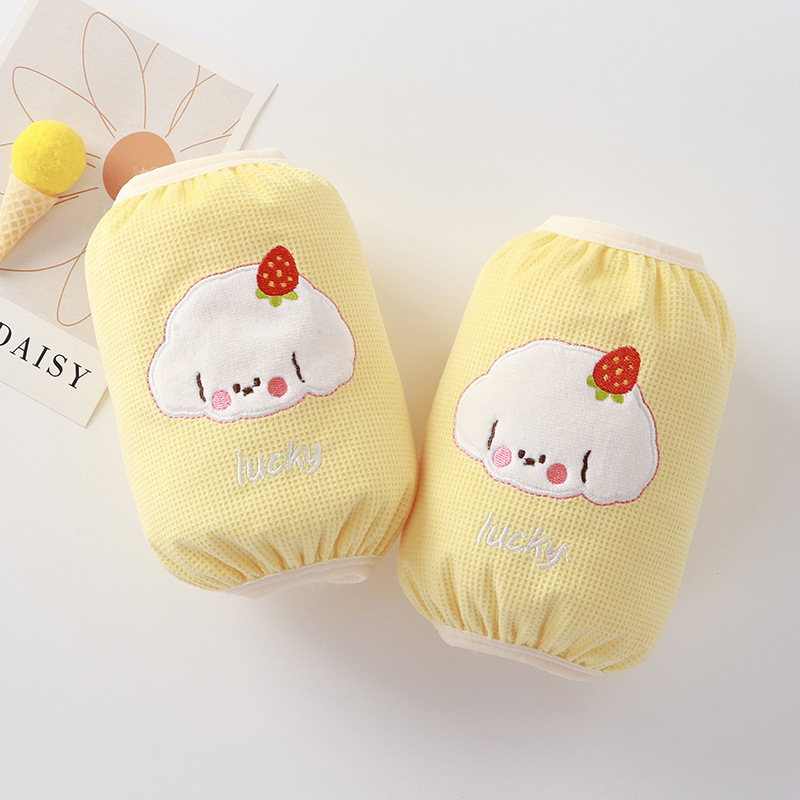 Vaikų rankų apsaugos nuo nešvarumų rudenį–žiemai, šiltos su animaciniu siuvinėjimu, vaflinio audinio