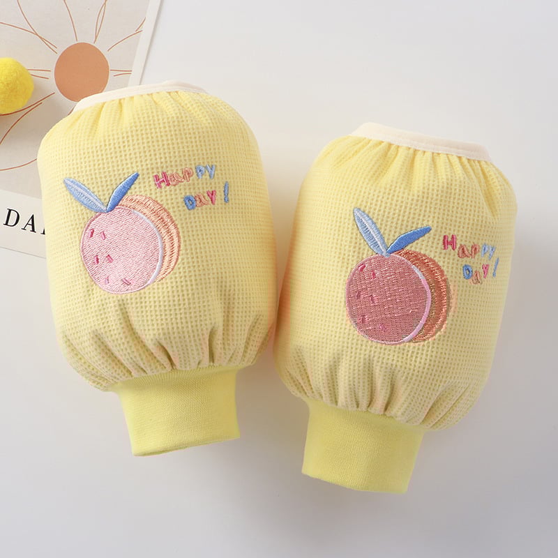 Vaikų rankų apsaugos nuo nešvarumų rudenį–žiemai, šiltos su animaciniu siuvinėjimu, vaflinio audinio