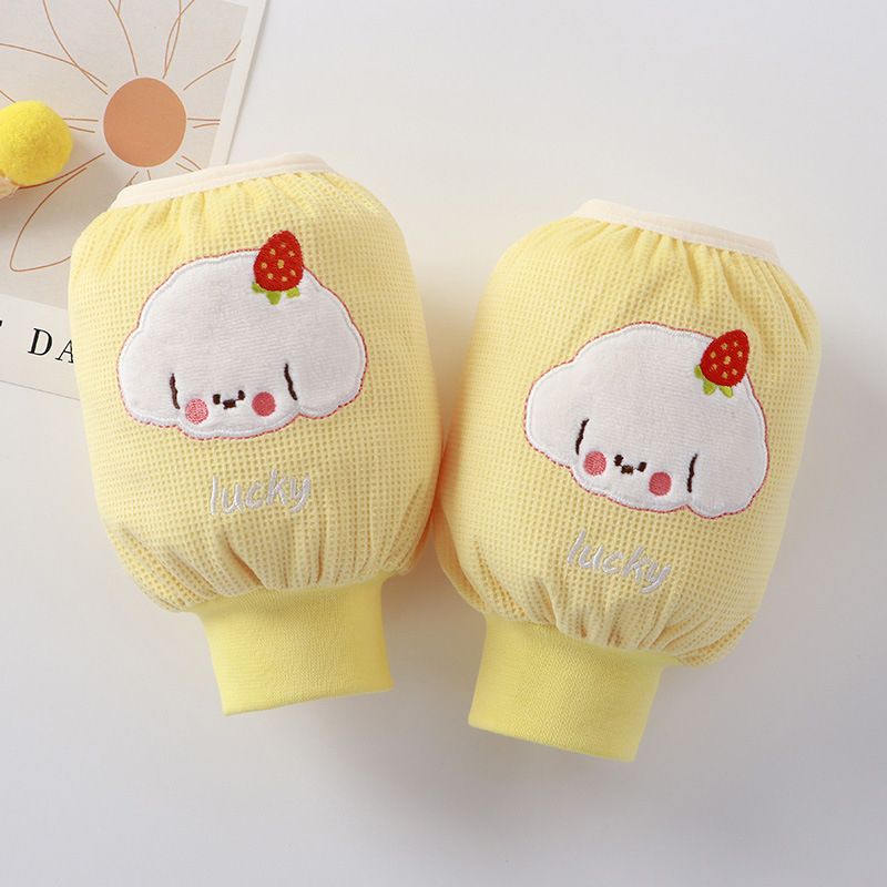 Vaikų rankų apsaugos nuo nešvarumų rudenį–žiemai, šiltos su animaciniu siuvinėjimu, vaflinio audinio