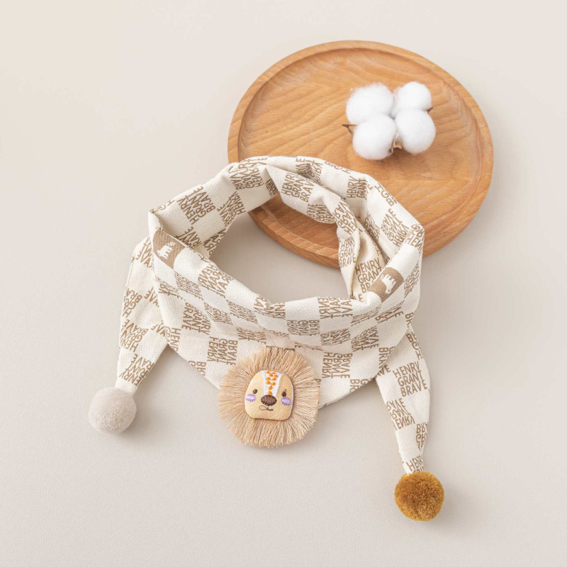 Bērnu kokvilnas trijstūra šalle, silta, ar multfilmas rakstu