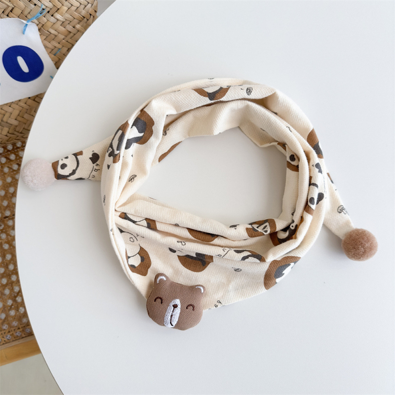 Bērnu kokvilnas trijstūra šalle, silta, ar multfilmas rakstu