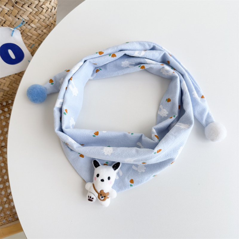 Bērnu kokvilnas trijstūra šalle, silta, ar multfilmas rakstu