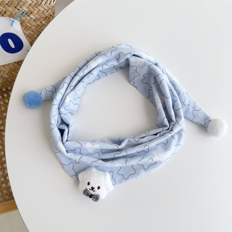 Bērnu kokvilnas trijstūra šalle, silta, ar multfilmas rakstu