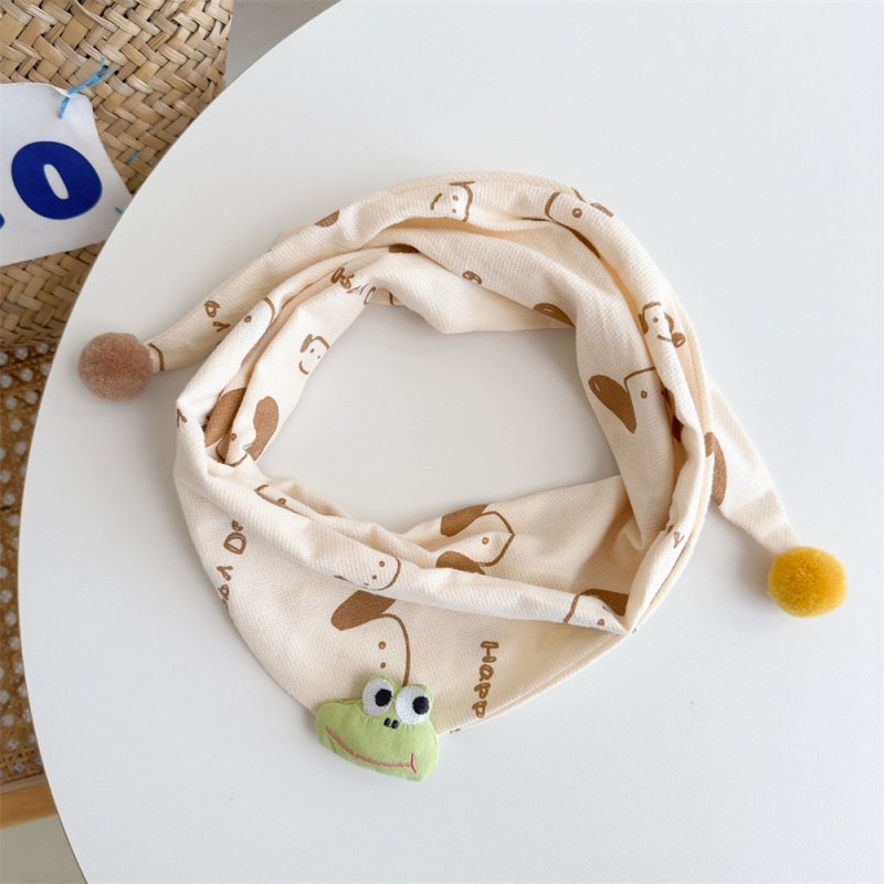 Bērnu kokvilnas trijstūra šalle, silta, ar multfilmas rakstu