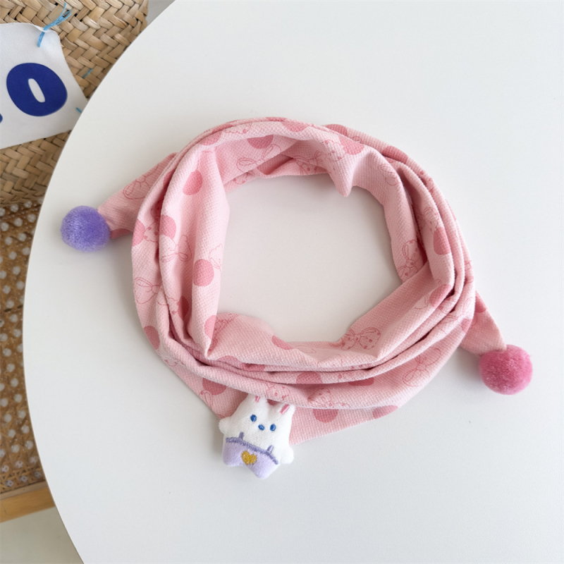 Bērnu kokvilnas trijstūra šalle, silta, ar multfilmas rakstu