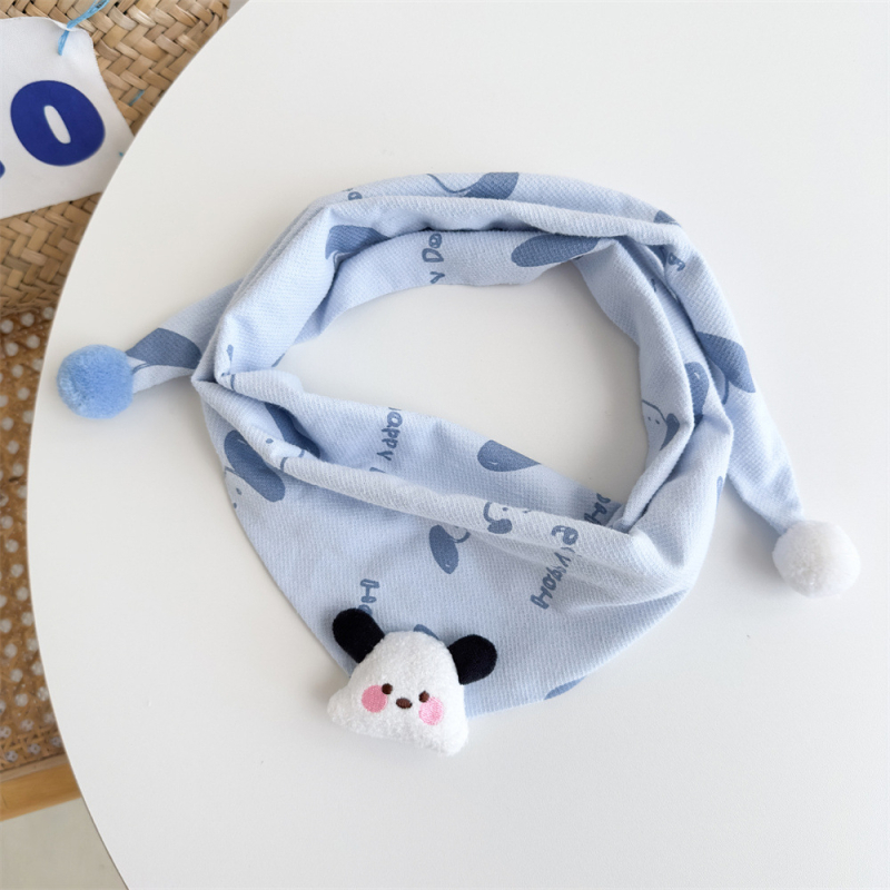 Bērnu kokvilnas trijstūra šalle, silta, ar multfilmas rakstu