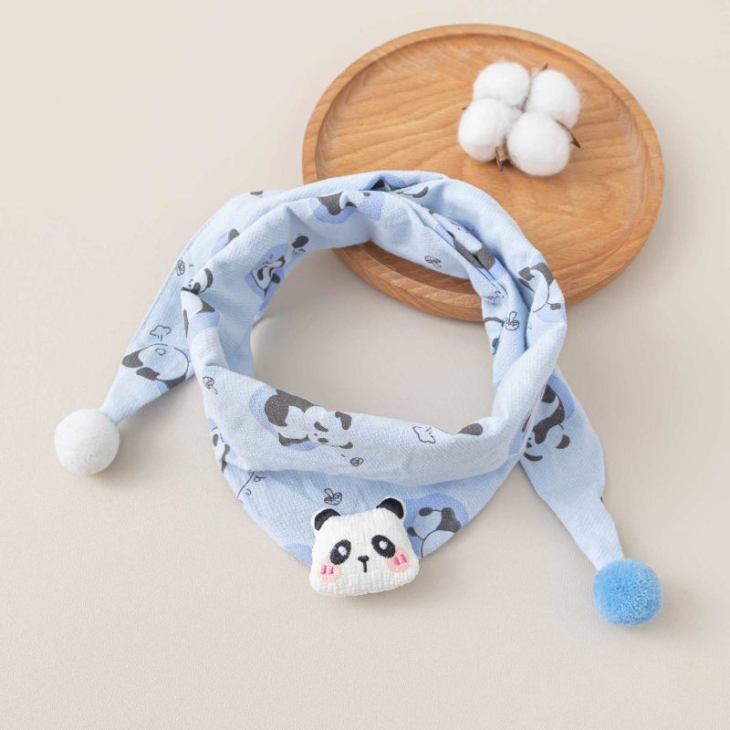 Bērnu kokvilnas trijstūra šalle, silta, ar multfilmas rakstu