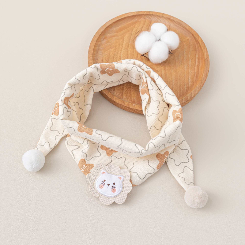 Bērnu kokvilnas trijstūra šalle, silta, ar multfilmas rakstu