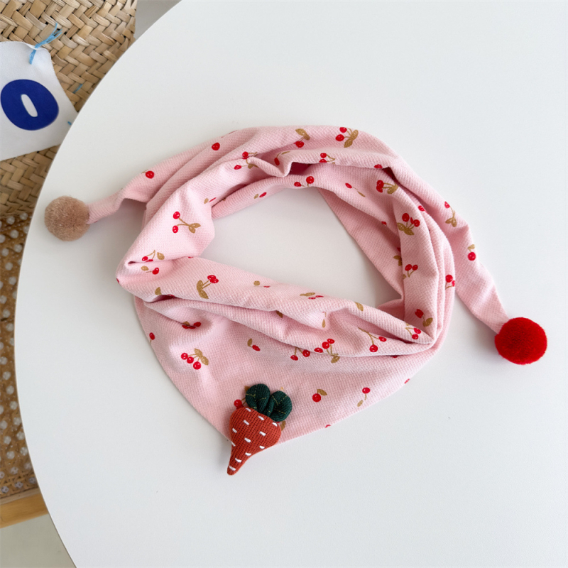 Bērnu kokvilnas trijstūra šalle, silta, ar multfilmas rakstu