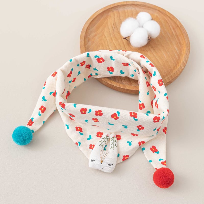 Bērnu kokvilnas trijstūra šalle, silta, ar multfilmas rakstu