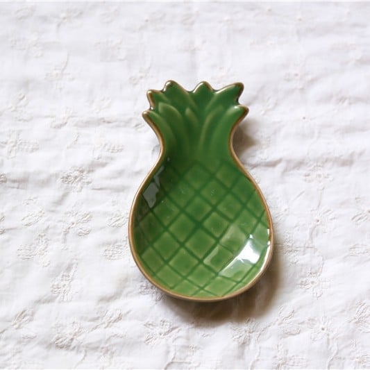 Kerámia levél alakú tányér, Szabálytalan forma, Egyszínű mintázat, Spr spray-festett felület