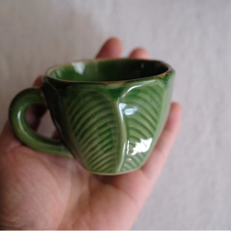 Kerámia levél alakú tányér, Szabálytalan forma, Egyszínű mintázat, Spr spray-festett felület