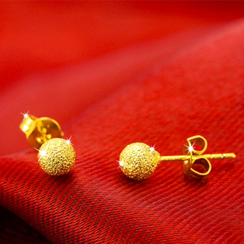 Cercei din aur Alluvial, handmade, unisex, stil influencer internet