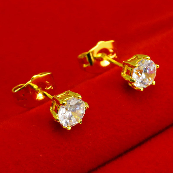 Cercei din aur Alluvial, handmade, unisex, stil influencer internet