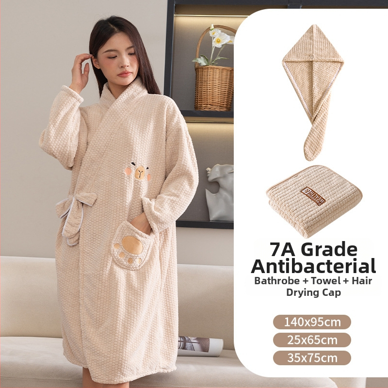 Női viselhető törölköző és köntös, 2025-ös modell, mikroszálas, 150d szál, jacquard