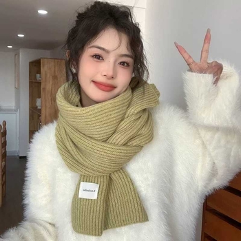 Шал в корейски стил, плетен, изкуствен кашмир/акрил, подходящ за зима, пролет и есен, стартирал през лятото на 2025 г.