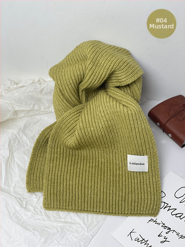 Шал в корейски стил, плетен, изкуствен кашмир/акрил, подходящ за зима, пролет и есен, стартирал през лятото на 2025 г.