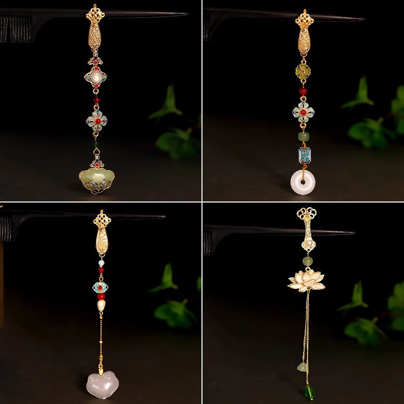 Lydinio segė kinų stiliaus su daugybe formų (širdis, gėlė, mazgas, rombas, geometrijos formos); dekoratyvus dėvėjimas, dviguba funkcija kaip pakabukas.