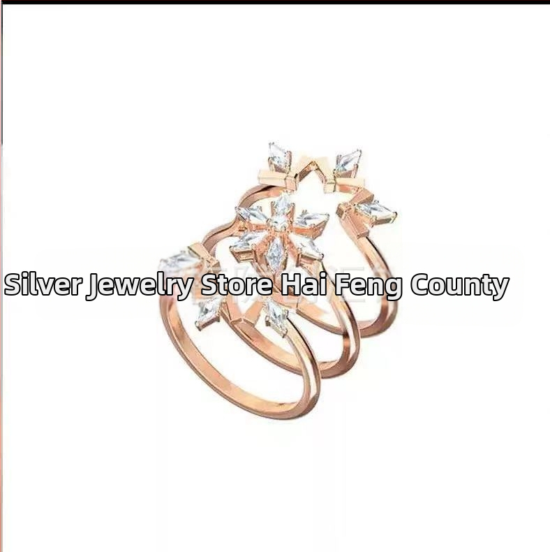 Vario pagrindo auskarai snaigė, sidabro 925 pakabukas – rinkinys moterims