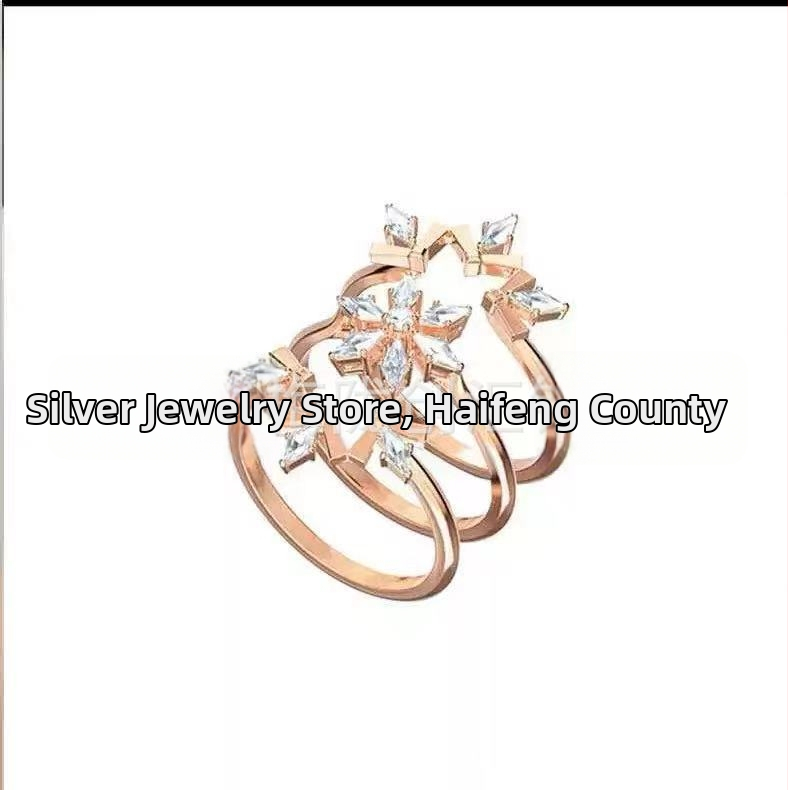 Vario pagrindo auskarai snaigė, sidabro 925 pakabukas – rinkinys moterims