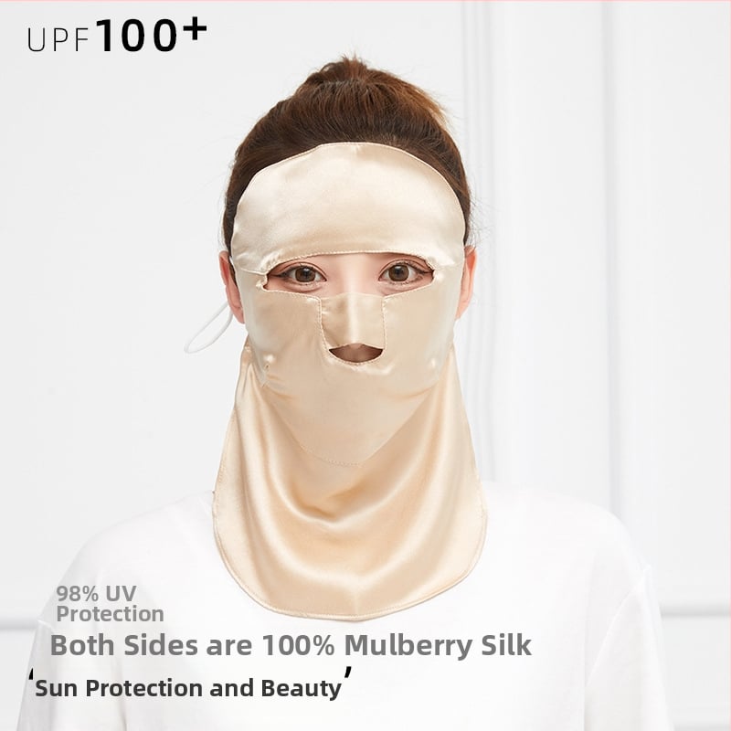 Unisex maska za lice od svile s UV zaštitom, prozračna, 100% svila