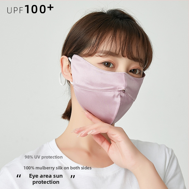 Unisex maska za lice od svile s UV zaštitom, prozračna, 100% svila