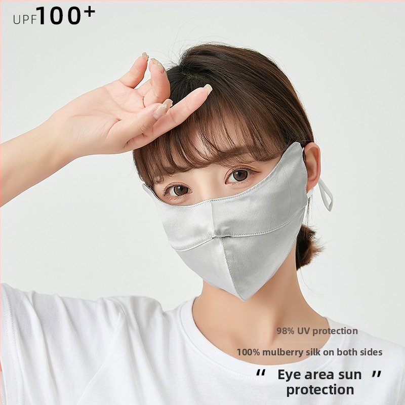Unisex maska za lice od svile s UV zaštitom, prozračna, 100% svila