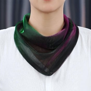 Полиестерен триъгълен шал, съдържа над 96% полиестер, плоско тъкане, летен релиз 2025, стил ниша