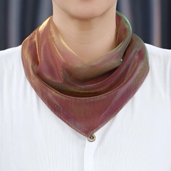 Полиестерен триъгълен шал, съдържа над 96% полиестер, плоско тъкане, летен релиз 2025, стил ниша