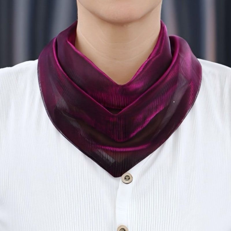 Полиестерен триъгълен шал, съдържа над 96% полиестер, плоско тъкане, летен релиз 2025, стил ниша