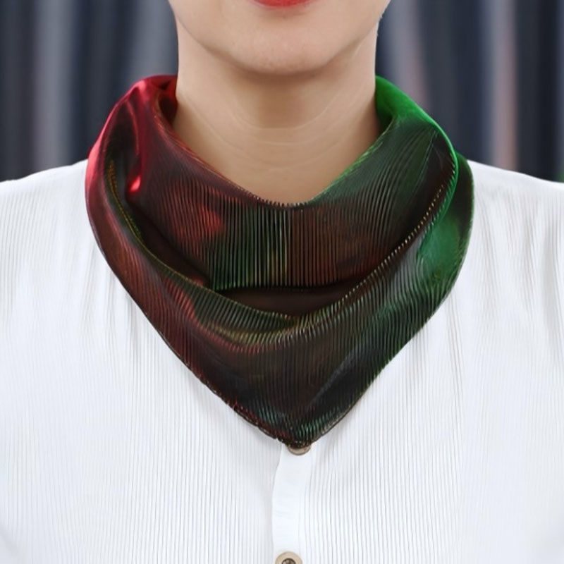 Полиестерен триъгълен шал, съдържа над 96% полиестер, плоско тъкане, летен релиз 2025, стил ниша