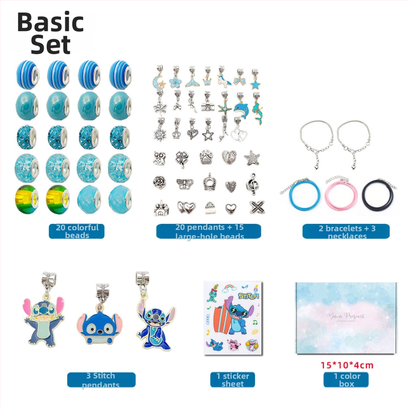 DIY rinkinys vaikams – apyrankė ir karoliai mergaitėms – lydinys; gyvatės grandinė; pakabukas iš lydinio; animacinis motyvas; alyva danga užbaigimas