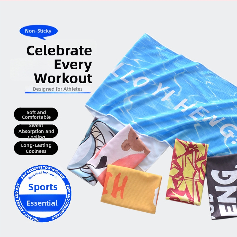 Športová osuška, ice-silk, rýchloschnúca, absorbuje pot, chladí, prenosná
