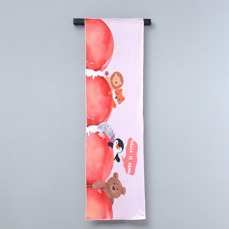 Sporttörölköző, ice-silk, gyors száradás, verejték felszívódása, hűsítő, hordozható