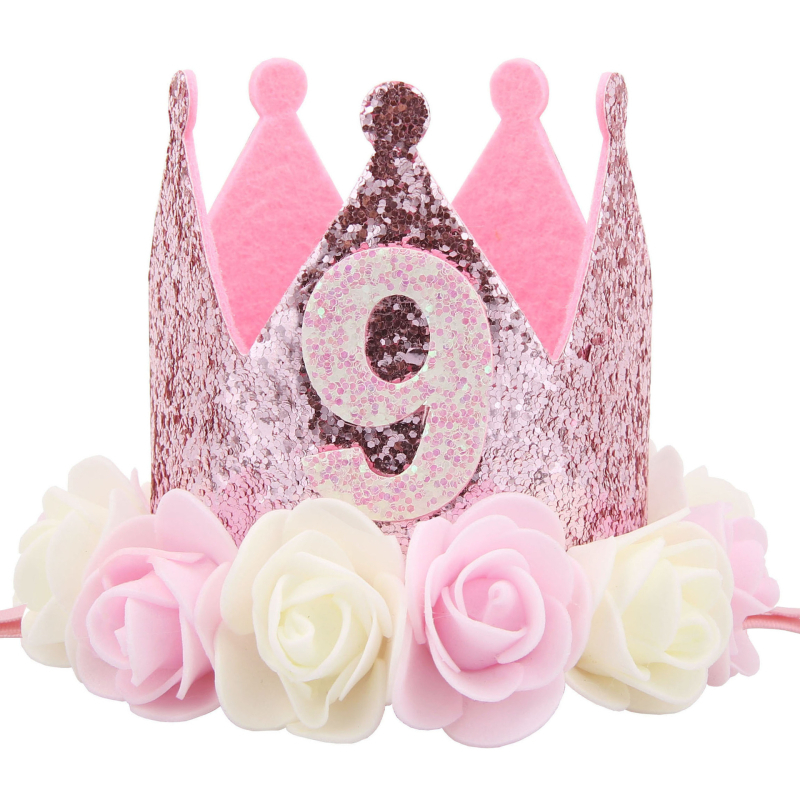 Korunka za 1. rođendan djeteta – ručno izrađeni tekstilni dodatak za fotografije, sklopiv i prilagodljiv, s numeracijom 1–12