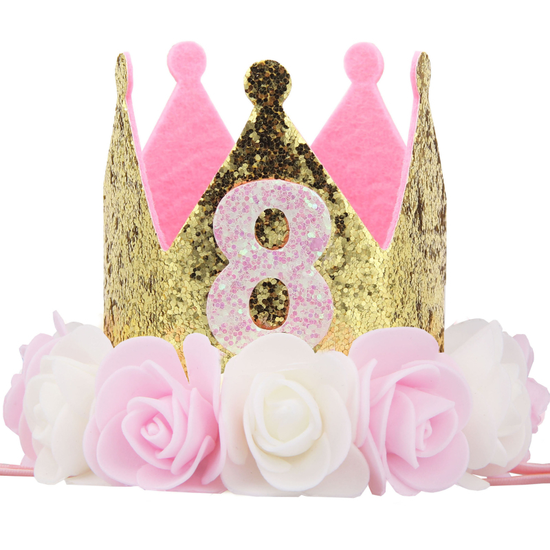 Korunka za 1. rođendan djeteta – ručno izrađeni tekstilni dodatak za fotografije, sklopiv i prilagodljiv, s numeracijom 1–12