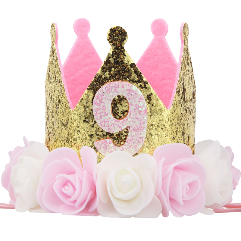 Korunka za 1. rođendan djeteta – ručno izrađeni tekstilni dodatak za fotografije, sklopiv i prilagodljiv, s numeracijom 1–12