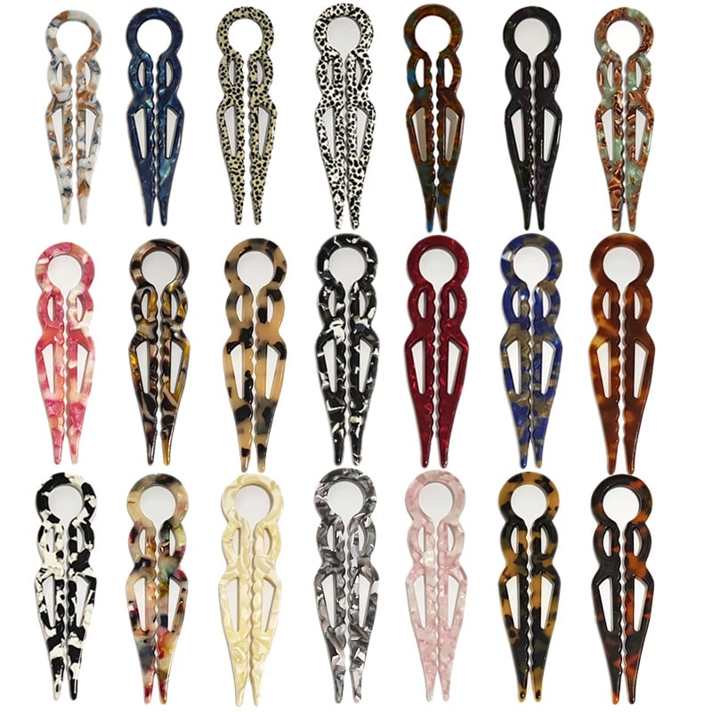 U formas acetāta matu spraude elegantiem sakārtojumiem, Yiwu, vasara 2025 izlaidums