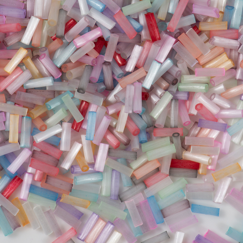 FGB Glass Beads Cat's Eye Brushed Twist Tube – Αξεσουάρ DIY για Κοσμήματα, Διακοσμητικά για Μαλλιά με Φούντες