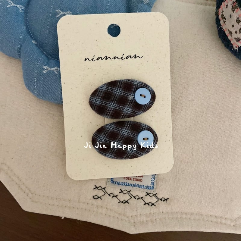 BB клип за коса - Флорална плетена тъкан - Ръчна изработка - Корейски стил за деца - Есен 2025