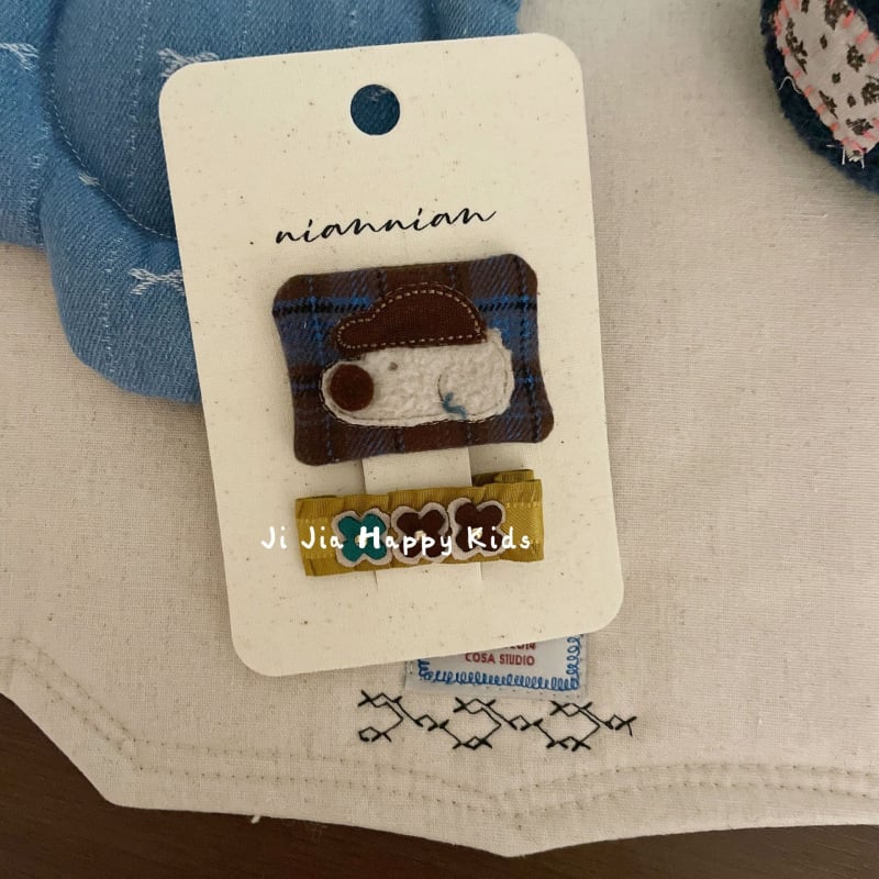 BB клип за коса - Флорална плетена тъкан - Ръчна изработка - Корейски стил за деца - Есен 2025