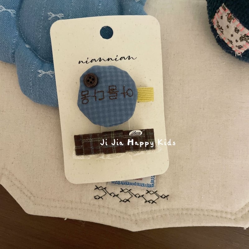 BB клип за коса - Флорална плетена тъкан - Ръчна изработка - Корейски стил за деца - Есен 2025