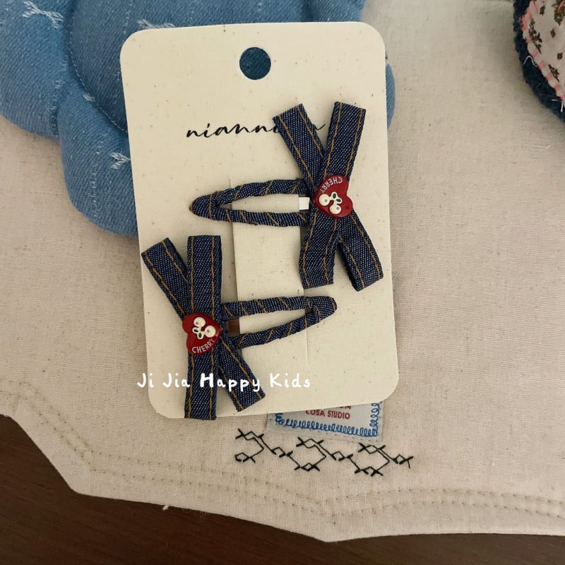 BB клип за коса - Флорална плетена тъкан - Ръчна изработка - Корейски стил за деца - Есен 2025