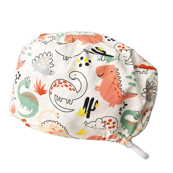 Pălărie operatorie unisex din bumbac, imprimeu, vârf plat, fără cozoroc