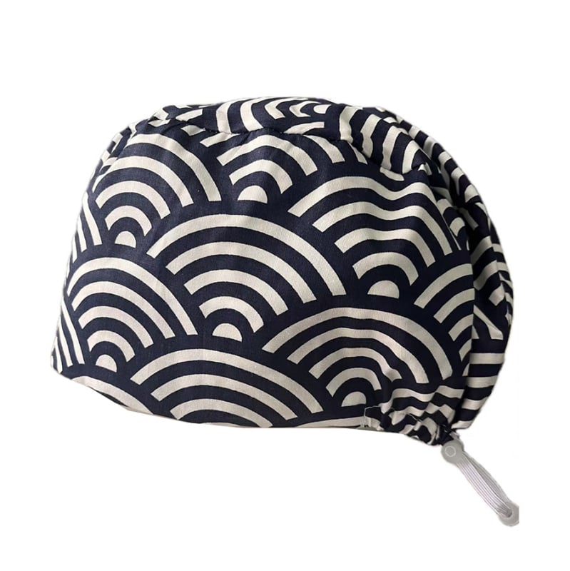 Pălărie operatorie unisex din bumbac, imprimeu, vârf plat, fără cozoroc