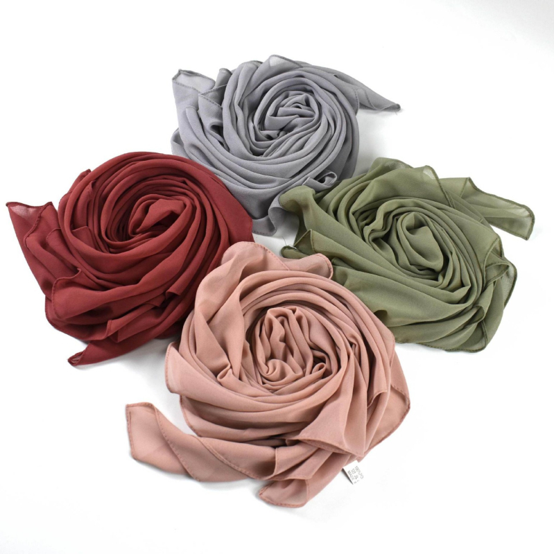 Шал от перлен шифон – квадратен, за всички сезони, с опция за персонализация