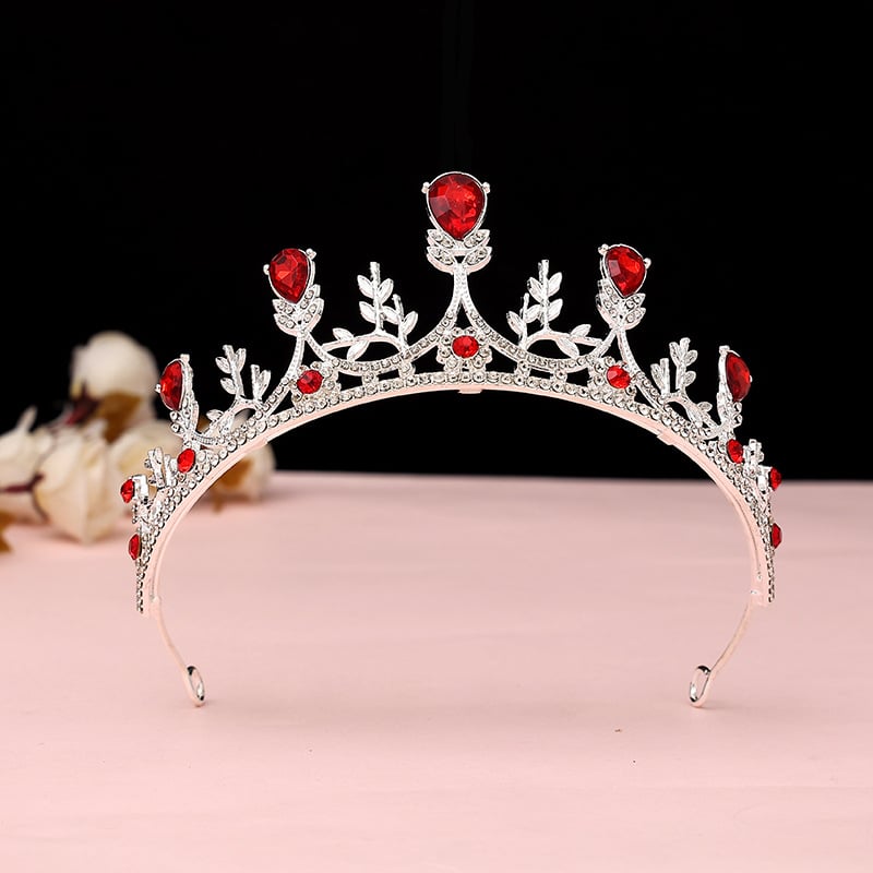 Коронка за глава, корейски стил с кристални акценти, сплав PT950, електроплакиране, възможност за персонализация