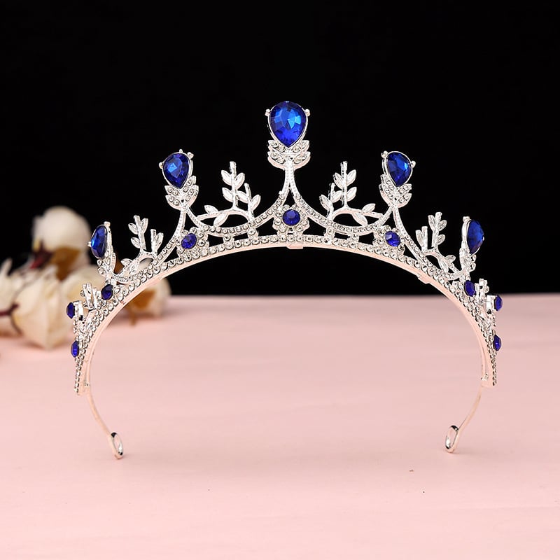 Коронка за глава, корейски стил с кристални акценти, сплав PT950, електроплакиране, възможност за персонализация