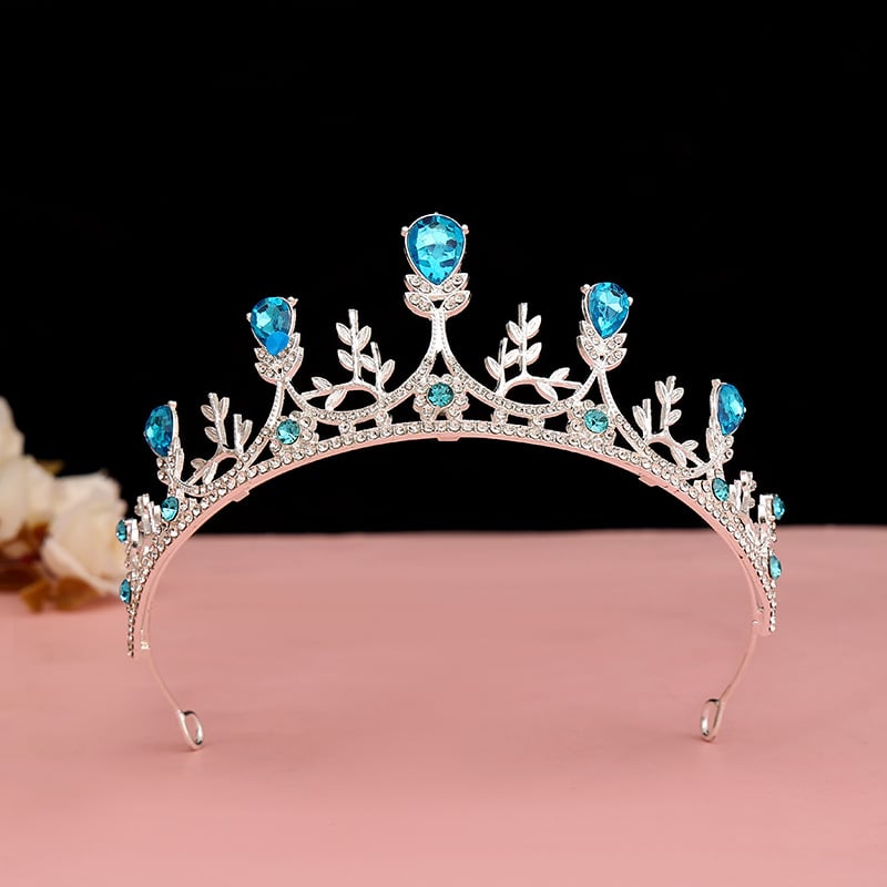 Коронка за глава, корейски стил с кристални акценти, сплав PT950, електроплакиране, възможност за персонализация