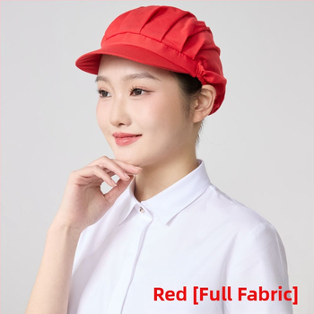 Sieťová čiapka pre potravinárske závody, polyester, twill tkanie, monochromatický vzor, kórejský štýl.